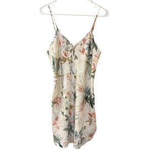 Vintage California Miss floral satin chemise nightie, medium
